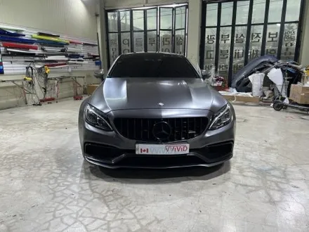 벤츠 C63 AMG _ 에이버리 사틴다크그레이 전체랩핑 / 인천 서구