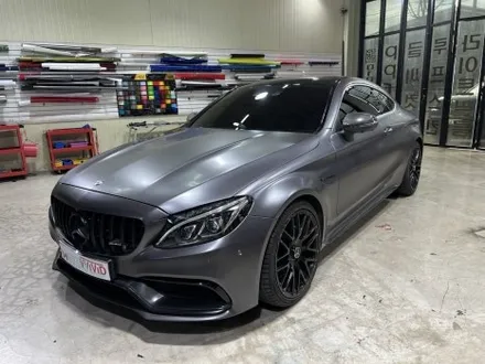 벤츠 C63 AMG _ 에이버리 사틴다크그레이 전체랩핑 / 인천 서구