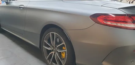 벤츠 C43카브리올레 무광랩핑 했어요.  부산플라스티딥 사틴그레이 / 부산 사하구 하단동