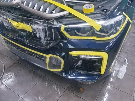 BMW X6 앞범퍼PPF재시공. 사하구 범퍼PPF작업 / 부산 사하구 하단동