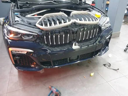 BMW X6 앞범퍼PPF재시공. 사하구 범퍼PPF작업 / 부산 사하구 하단동
