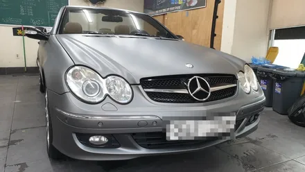 벤츠 CLK350 무광랩핑 보수작업. 플라스티딥 랩핑 사고보수 / 부산 사하구 하단동