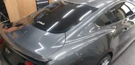 머스탱 전체 무광검정랩핑 했어요.  부산 플라스티딥 무광랩핑 / 부산 사하구 하단동