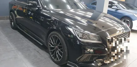 G80스포츠 사틴화이트 전체랩핑. 하단동 랩핑작업하는곳 있어요 / 부산 사하구 하단동