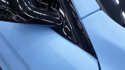 BMW M4전체 랩핑 작업.   무광 스머프색으로 플라스티딥 랩핑했어요 / 부산 사하구 하단동