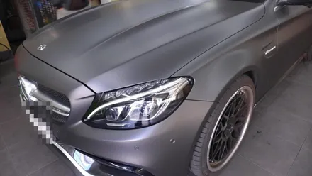 C63AMG 플라스티딥 전체 랩핑했어요~ 부산무광랩핑은 플라스티딥으로 시공해보세요~ / 부산 사하구 하단동