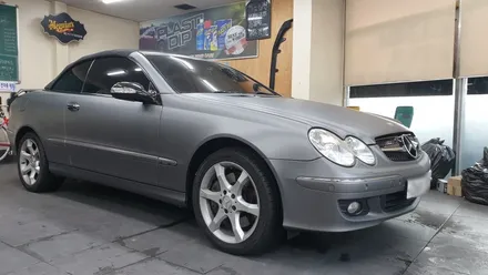 벤츠 CLK 컨버터블 사틴그레이 무광랩핑작업. 귀한 4인승오픈카^^ / 부산 사하구 하단동