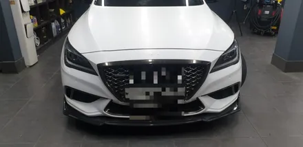 G80스포츠 사틴화이트 전체랩핑. 하단동 랩핑작업하는곳 있어요 / 부산 사하구 하단동