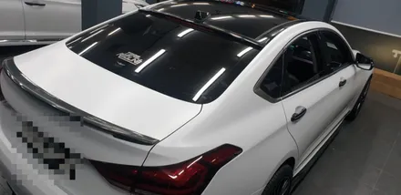 G80스포츠 사틴화이트 전체랩핑. 하단동 랩핑작업하는곳 있어요 / 부산 사하구 하단동