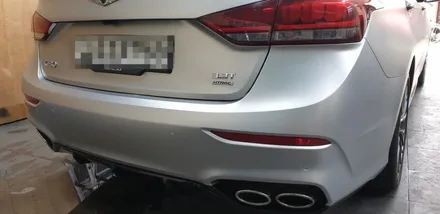 G80스포츠 뒷범퍼 랩핑 재시공.  플라스티딥 랩핑은 보험처리 됩니다^^ / 부산 사하구 하단동