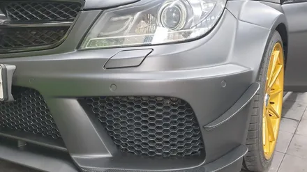 C63AMG 블랙시리즈 스타일.  플라스티딥으로 전체 무광랩핑 했어요~  부산무광랩핑 이지카케어 / 부산 사하구 하단동