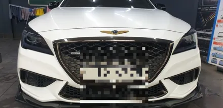 G80스포츠 사틴화이트 전체랩핑. 하단동 랩핑작업하는곳 있어요 / 부산 사하구 하단동