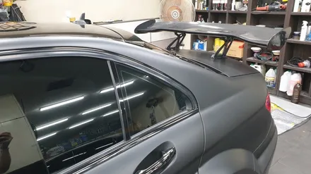 C63AMG 블랙시리즈 스타일.  플라스티딥으로 전체 무광랩핑 했어요~  부산무광랩핑 이지카케어 / 부산 사하구 하단동