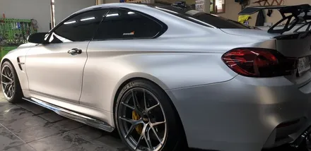 BMW M4 크롬무광 랩핑했어요~ 부산플라스티딥 리얼메탈실버랩핑 / 부산 사하구 하단동