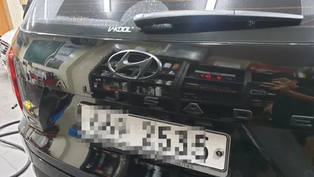 팰리세이드 무광블랙 포인트랩핑. 플라스티딥으로 그릴 랩핑작업했어요 / 부산 사하구 하단동