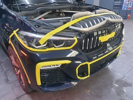 BMW X6 앞범퍼PPF재시공. 사하구 범퍼PPF작업 / 부산 사하구 하단동