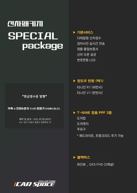 더뉴싼타페 카스페이스 베이직패키지 수원신차패키지 청명점~!!! / 수원 영통동