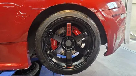 350z 370z 캘리퍼도색과 te37 휠복원 및 맷블랙 휠도색 / 광진, 송파, 성동, 강남