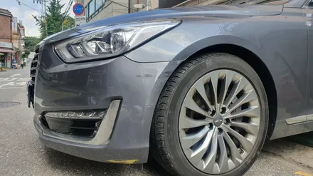 자동차사고 와 문콕수리 제네시스 eq900 판금도색 수리 / 광진, 송파, 성동, 강남