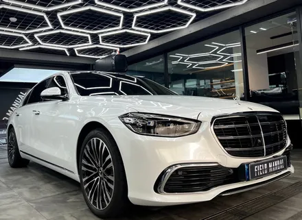 건대랩핑 벤츠 S580 CYS 유광 화이트 전체랩핑 / 강남구 논현동
