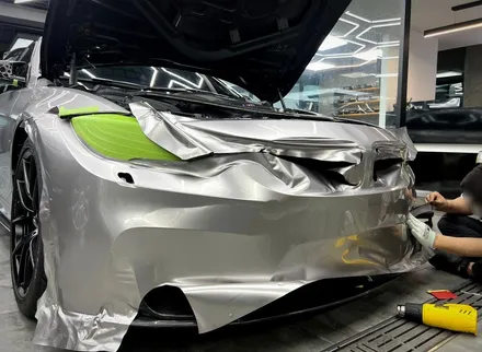 서초랩핑 BMW M3 이노즈텍 메탈릭실버 전체랩핑 / 강남구 논현동