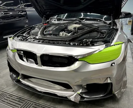 서초랩핑 BMW M3 이노즈텍 메탈릭실버 전체랩핑 / 강남구 논현동