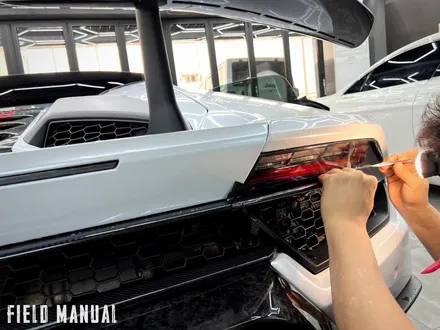 강남랩핑 람보르기니 우라칸 퍼포만테 펄화이트 전체랩핑, 라인 데칼, 카본PPF 시공 / 강남구 논현동