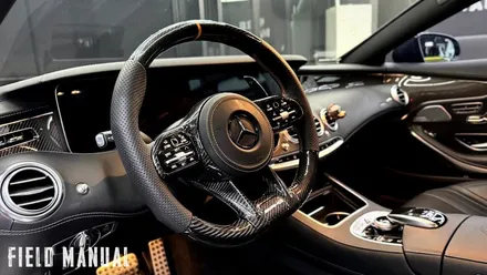 벤츠 S63 AMG 텅스텐스틸 컬러PPF, 브라부스 바디킷, 카본PPF, 휠 교체, 엠비언트·실내 가죽교체·은하수 / 강남구 논현동