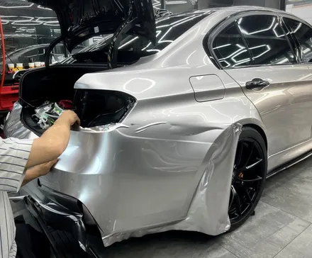 서초랩핑 BMW M3 이노즈텍 메탈릭실버 전체랩핑 / 강남구 논현동