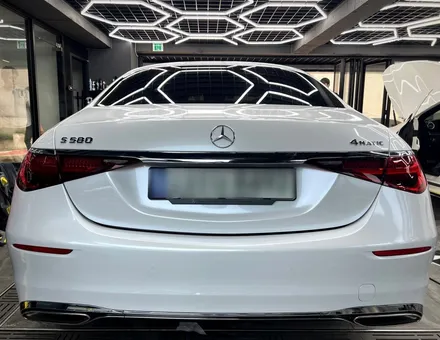 건대랩핑 벤츠 S580 CYS 유광 화이트 전체랩핑 / 강남구 논현동