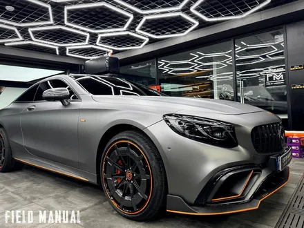 벤츠 S63 AMG 텅스텐스틸 컬러PPF, 브라부스 바디킷, 카본PPF, 휠 교체, 엠비언트·실내 가죽교체·은하수 / 강남구 논현동