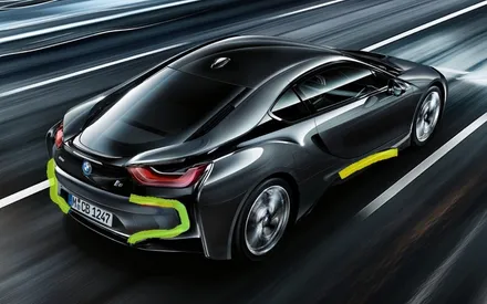 서초랩핑 BMW i8 부분랩핑, 솔라가드 티타늄 썬팅 / 강남구 논현동