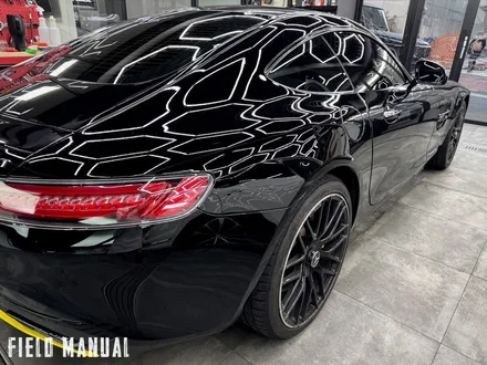 올블랙 벤츠 AMG GT. 전체 블랙PPF + 리어 옐로우 데칼 포인트 / 강남구 논현동