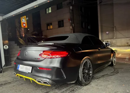 압구정랩핑 벤츠 C63 AMG 다크 옐로우 포인트랩핑 / 강남구 논현동