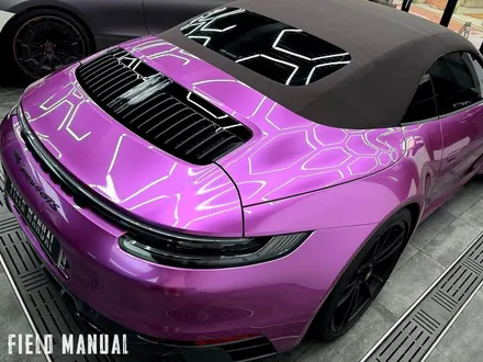 강남구랩핑 포르쉐 911 카레라 4 GTS 고광택 퍼플 전체랩핑, 카본PPF 포인트 / 강남구 논현동