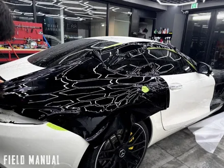 올블랙 벤츠 AMG GT. 전체 블랙PPF + 리어 옐로우 데칼 포인트 / 강남구 논현동