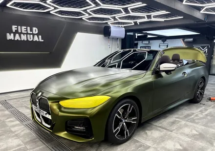 강남랩핑 BMW420i 컨버터블 에이버리 슈프림호프그린 / 강남구 논현동