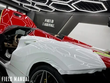 강남 논현동랩핑 페라리 F8 스파이더 화이트 전체랩핑, 라인 데칼 / 강남구 논현동