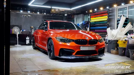 BMW M4 전체랩핑 드래곤파이어 레드컬러로 강렬하게 !! / 서울 양천
