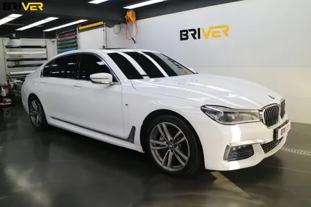 BMW G12 7시리즈 전체랩핑 유광화이트로 순정처럼 연출했어요 / 서울 양천구