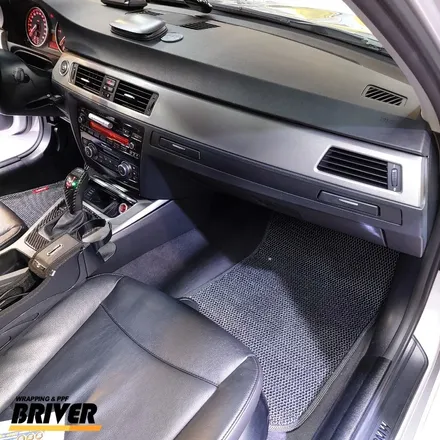 BMW E90 실내랩핑 티타늄브러쉬로 우드트림 변신![브리버] / 서울 양천
