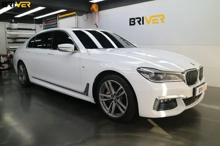 BMW G12 7시리즈 전체랩핑 유광화이트로 순정처럼 연출했어요 / 서울 양천구