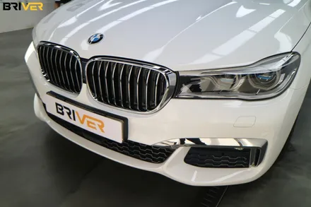 BMW G12 7시리즈 전체랩핑 유광화이트로 순정처럼 연출했어요 / 서울 양천구