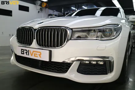 BMW G12 7시리즈 전체랩핑 유광화이트로 순정처럼 연출했어요 / 서울 양천구
