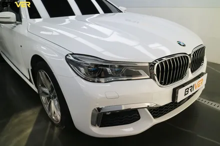 BMW G12 7시리즈 전체랩핑 유광화이트로 순정처럼 연출했어요 / 서울 양천구