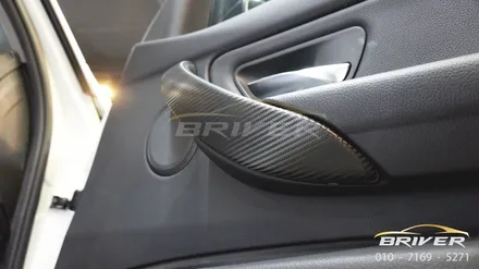 bmw 3시리즈 실내랩핑 레드컬러로 포인트 시공하면?? / 서울 양천