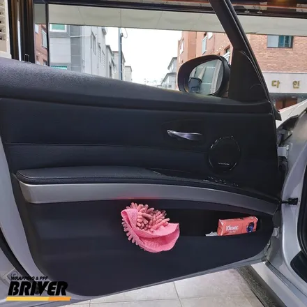 BMW E90 실내랩핑 티타늄브러쉬로 우드트림 변신![브리버] / 서울 양천