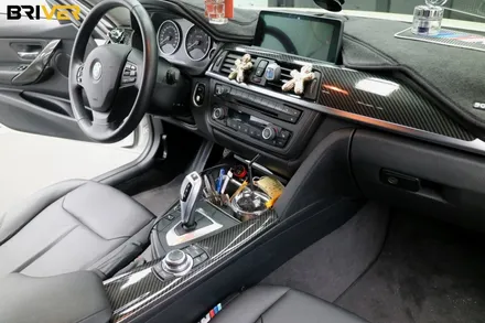 BMW 3시리즈 실내랩핑으로 촌스러운 우드 가리기 / 서울 양천구
