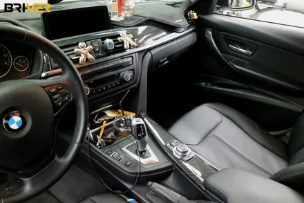 BMW 3시리즈 실내랩핑으로 촌스러운 우드 가리기 / 서울 양천구