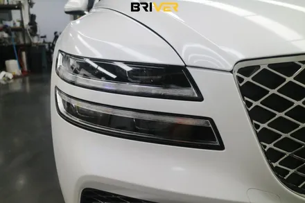 제네시스G80 빛나는 다이아몬드 화이트로 전체랩핑 했어요 / 서울 양천구